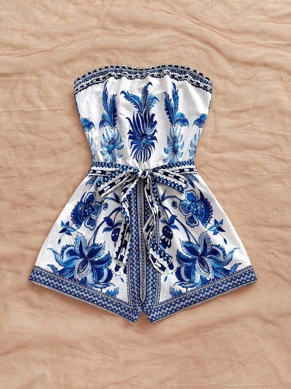 Soleia Size Medium M Sleeveless Boho Strapless Romper lot6086